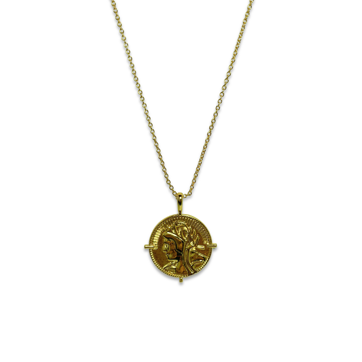 18k Gold Plated Coin Necklace GoldLunar