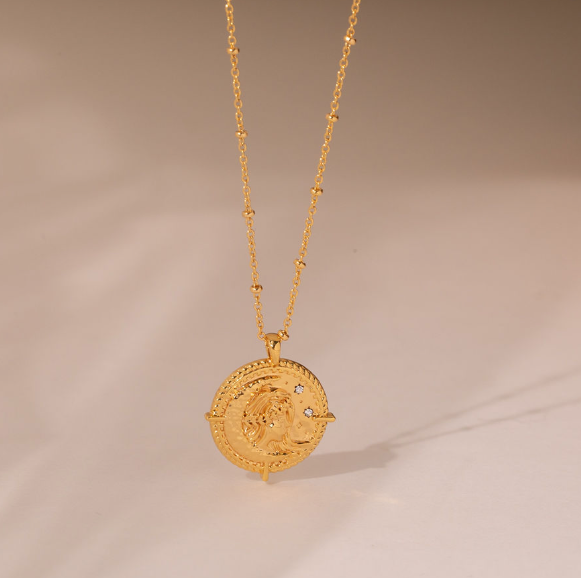 18k Gold Plated Coin Necklace GoldLunar